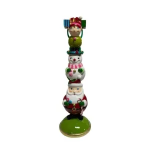Regency International 37" Resin Elf/Snowman/Santa Stacker