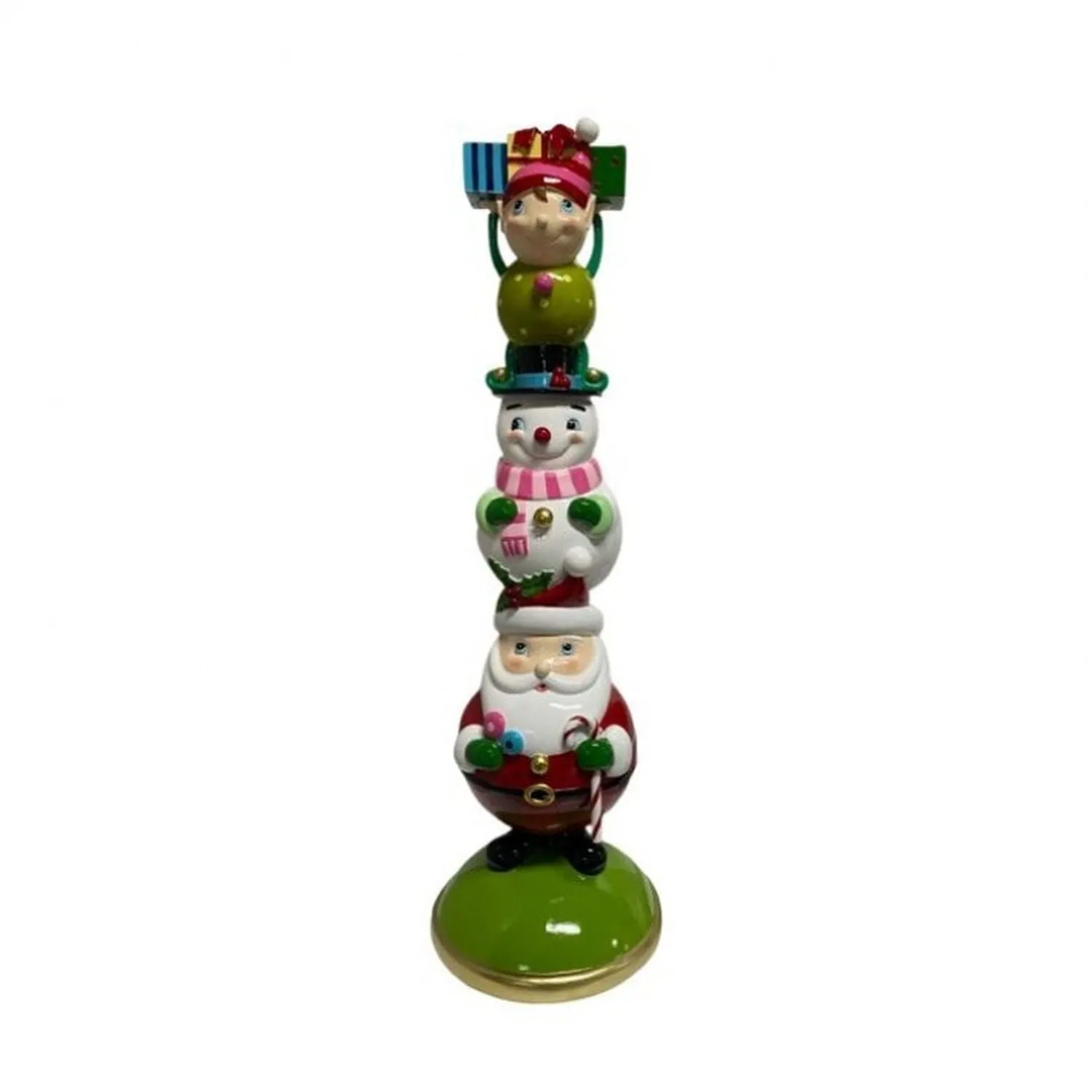 Regency International 37" Resin Elf/Snowman/Santa Stacker