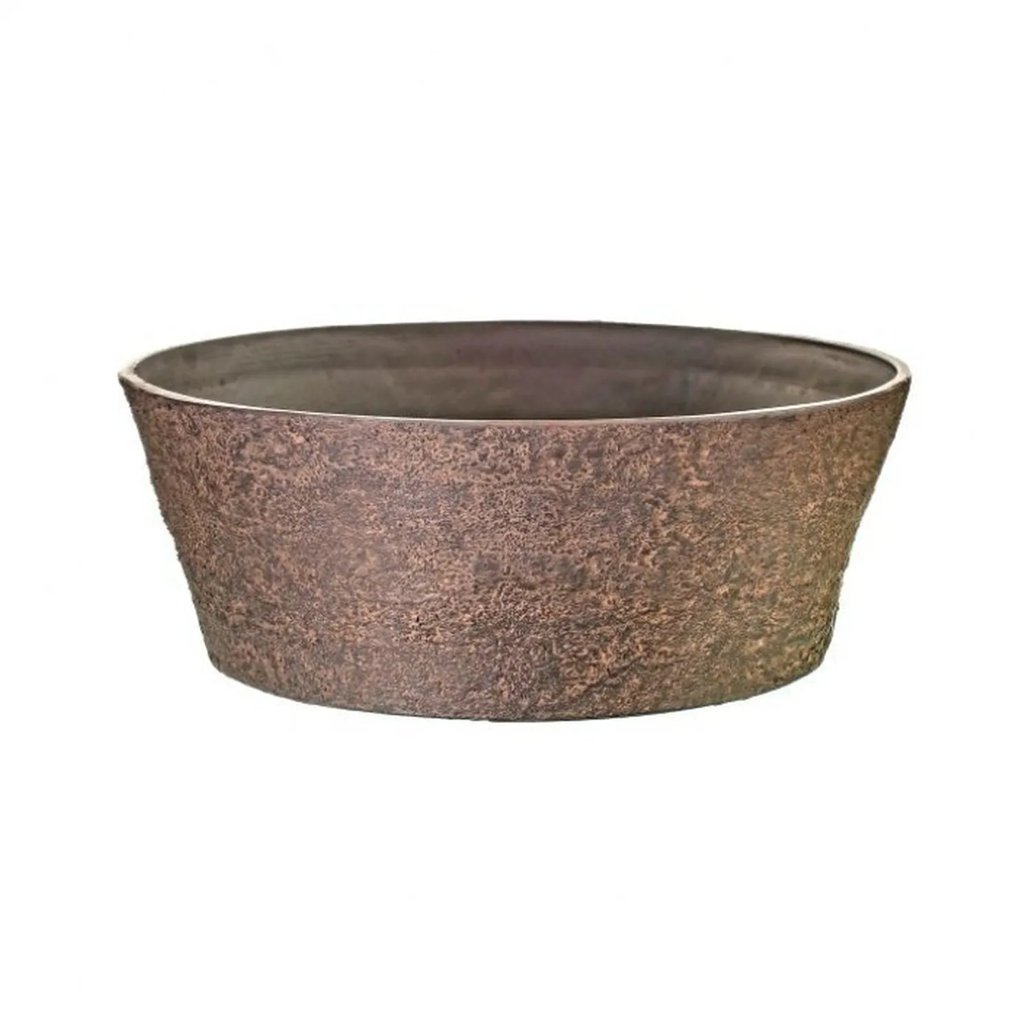 Regency International Fiber Resin Aged Round Low Planter 20"Dx7"H