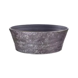 Regency International Fiber Resin Aged Round Low Planter 20"Dx7"H