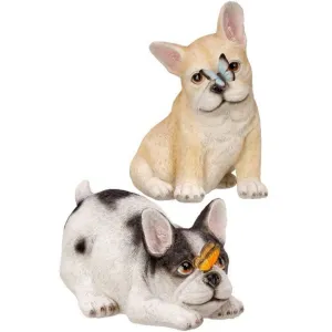 Regency International Resin Dog with Butterfly 7.5-8.25", Set of 2, Assortment