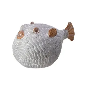 Regency International Resin 'Fabric Weave' Puffer Fish 6.75"