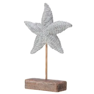 Regency International Resin 'Fabric Weave' Starfish on Pedestal 10.5" Tall