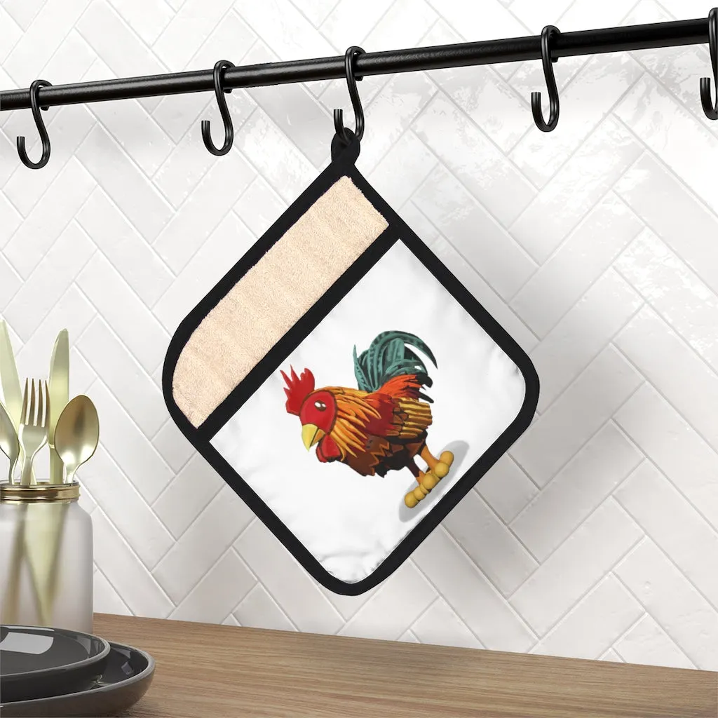Rooster Pot Holder with Pocket