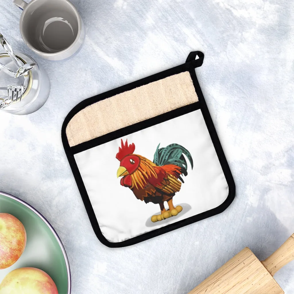 Rooster Pot Holder with Pocket