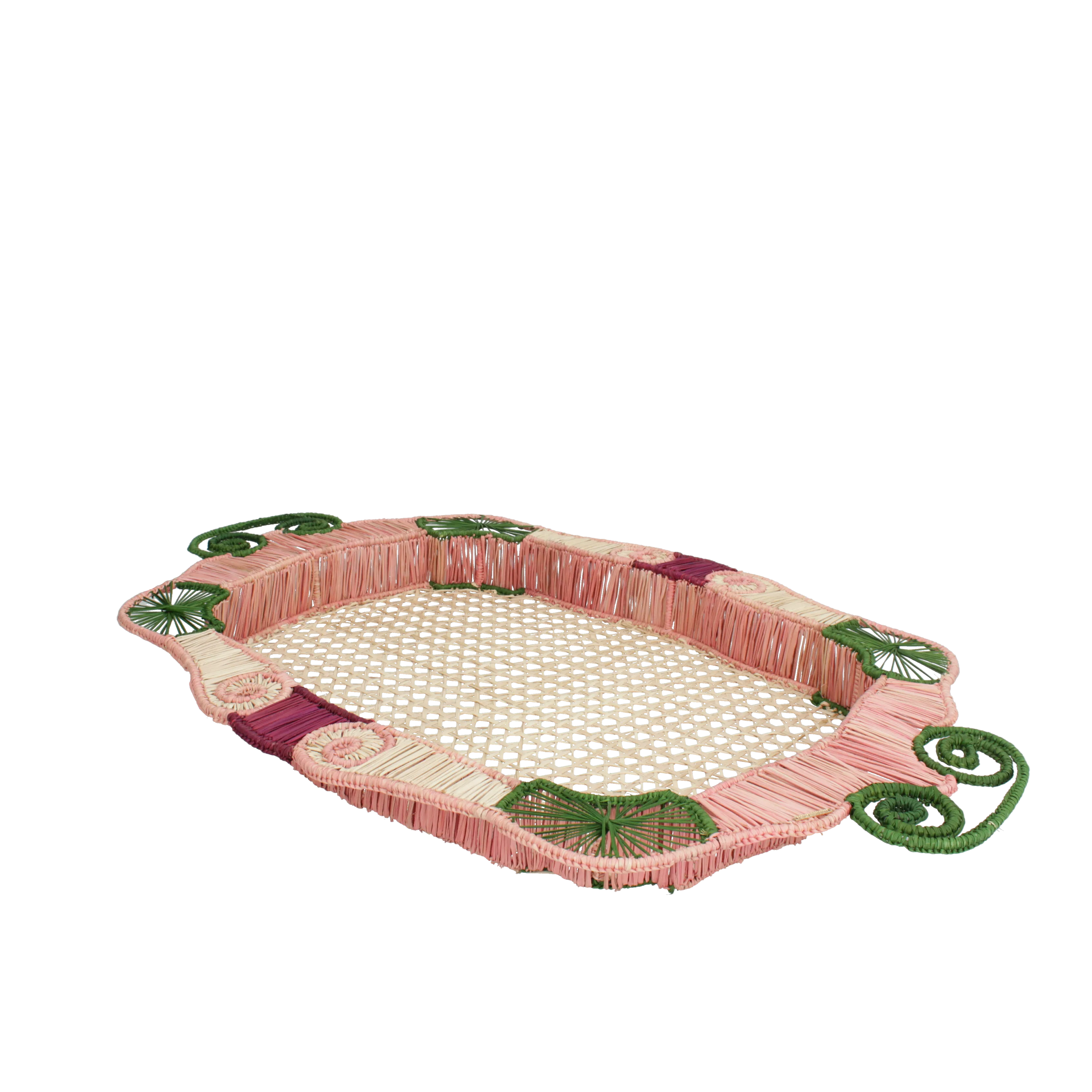 'Rose' Raffia Tray