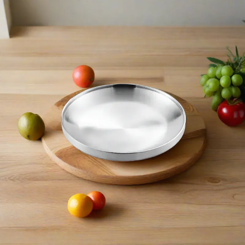 Round Fruit Tray Silver 20cm