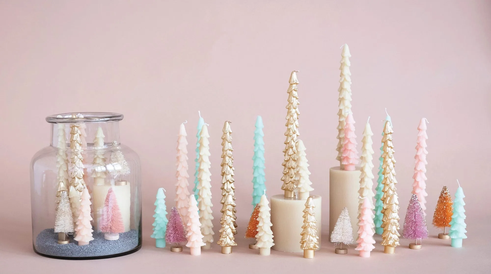 Small Tree Taper Candle | 2 Pack (Mint)