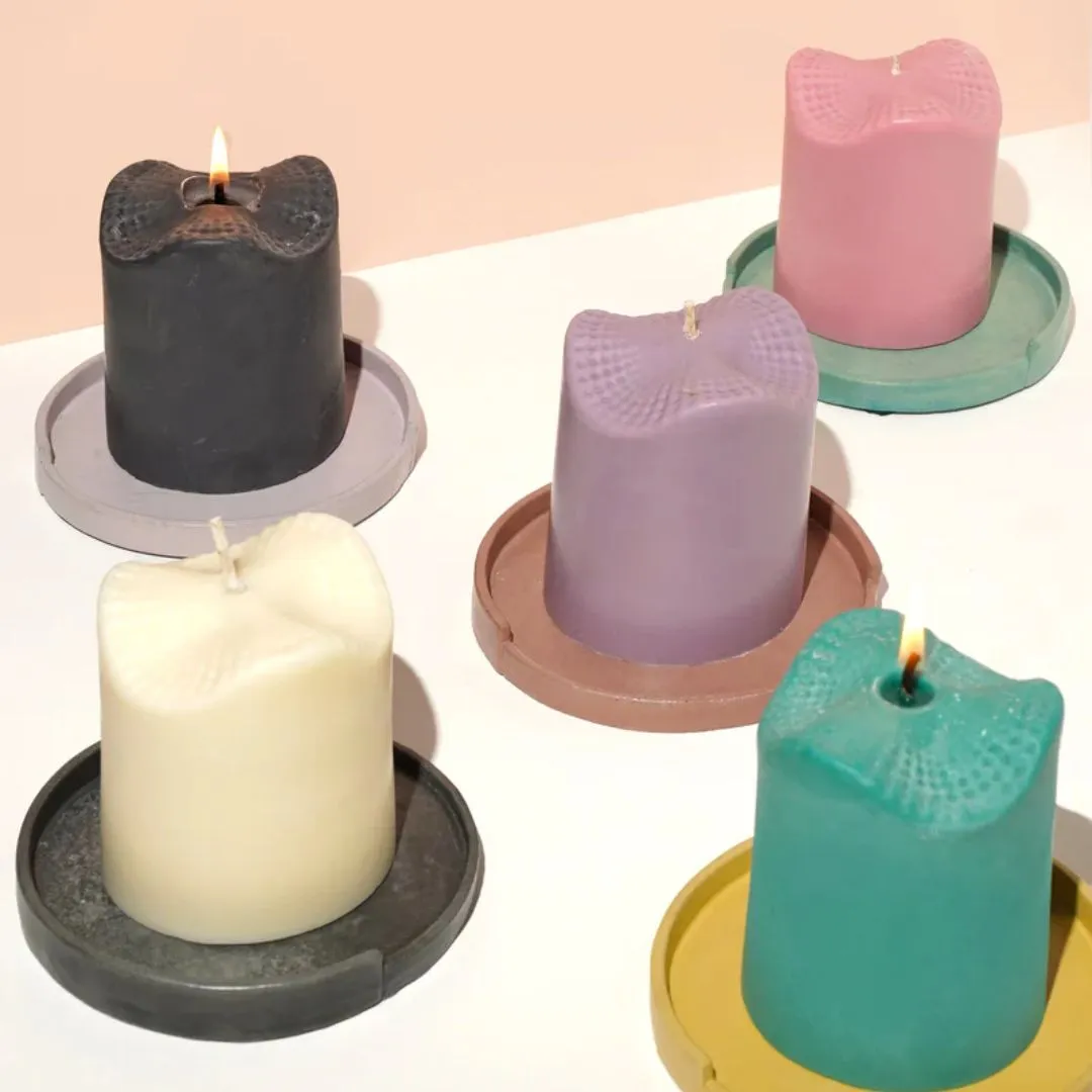 Swell Soy Pillar Candle (Mauve)