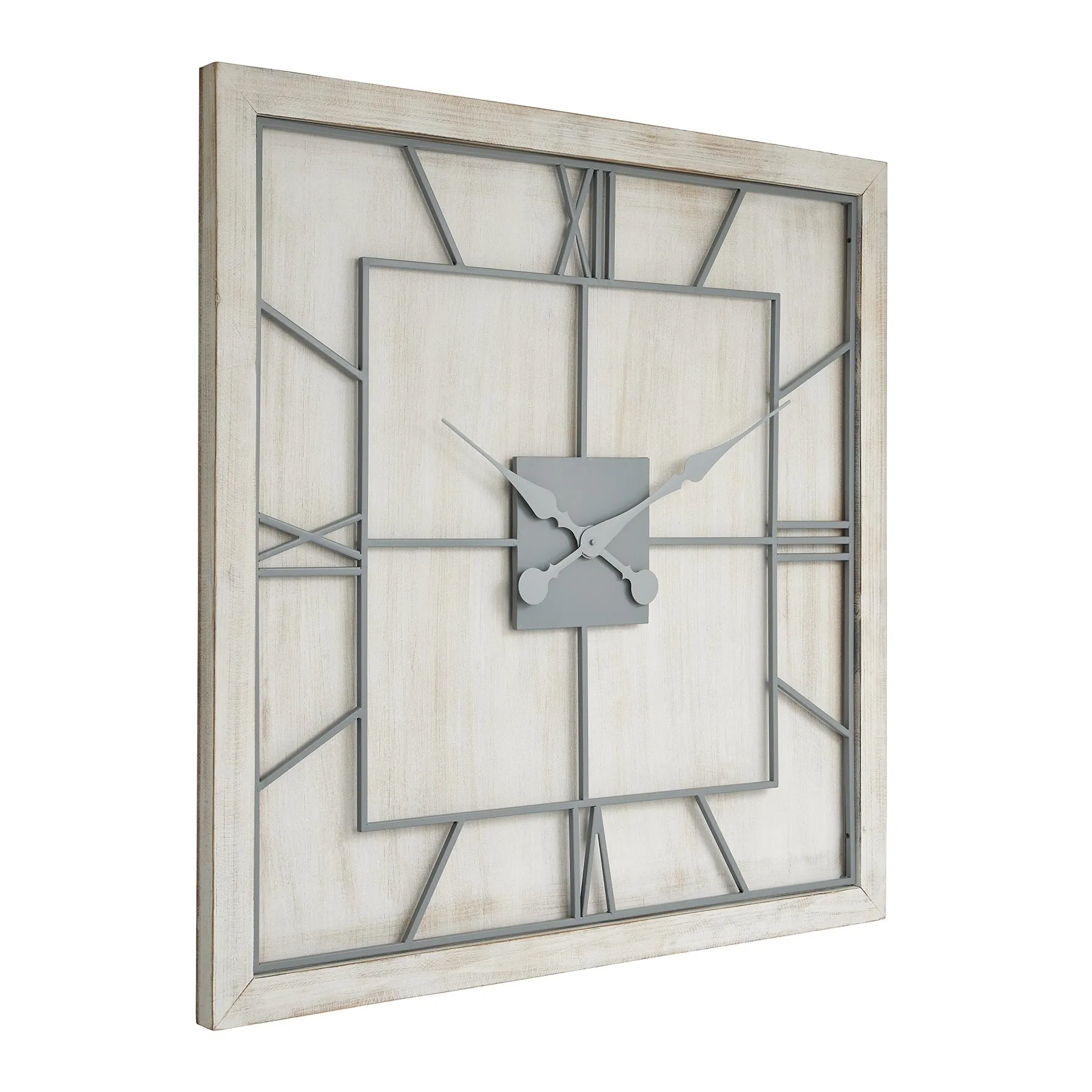 The Sutton Square Ivory Oversized Wall Clock