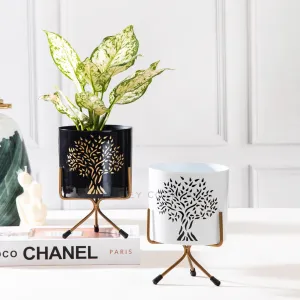 Tree Design Planter - Set Of 2
