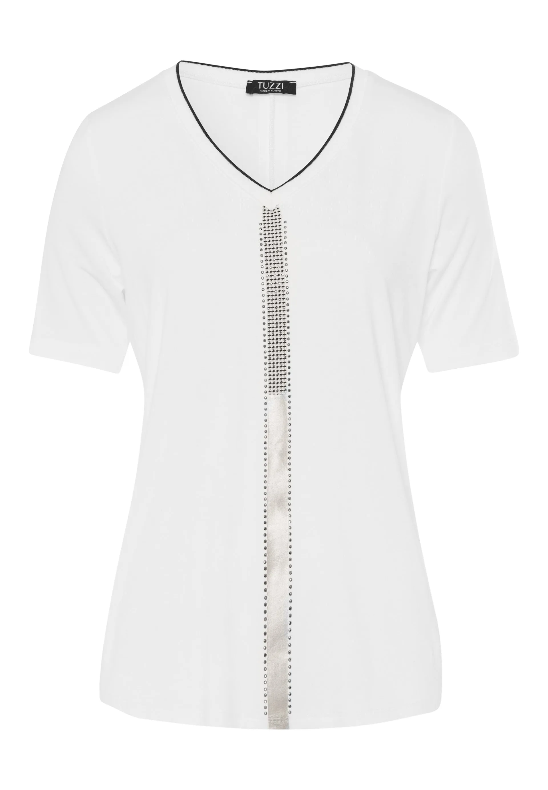 Tuzzi Decorative V Neck Sweater Like T-shirt