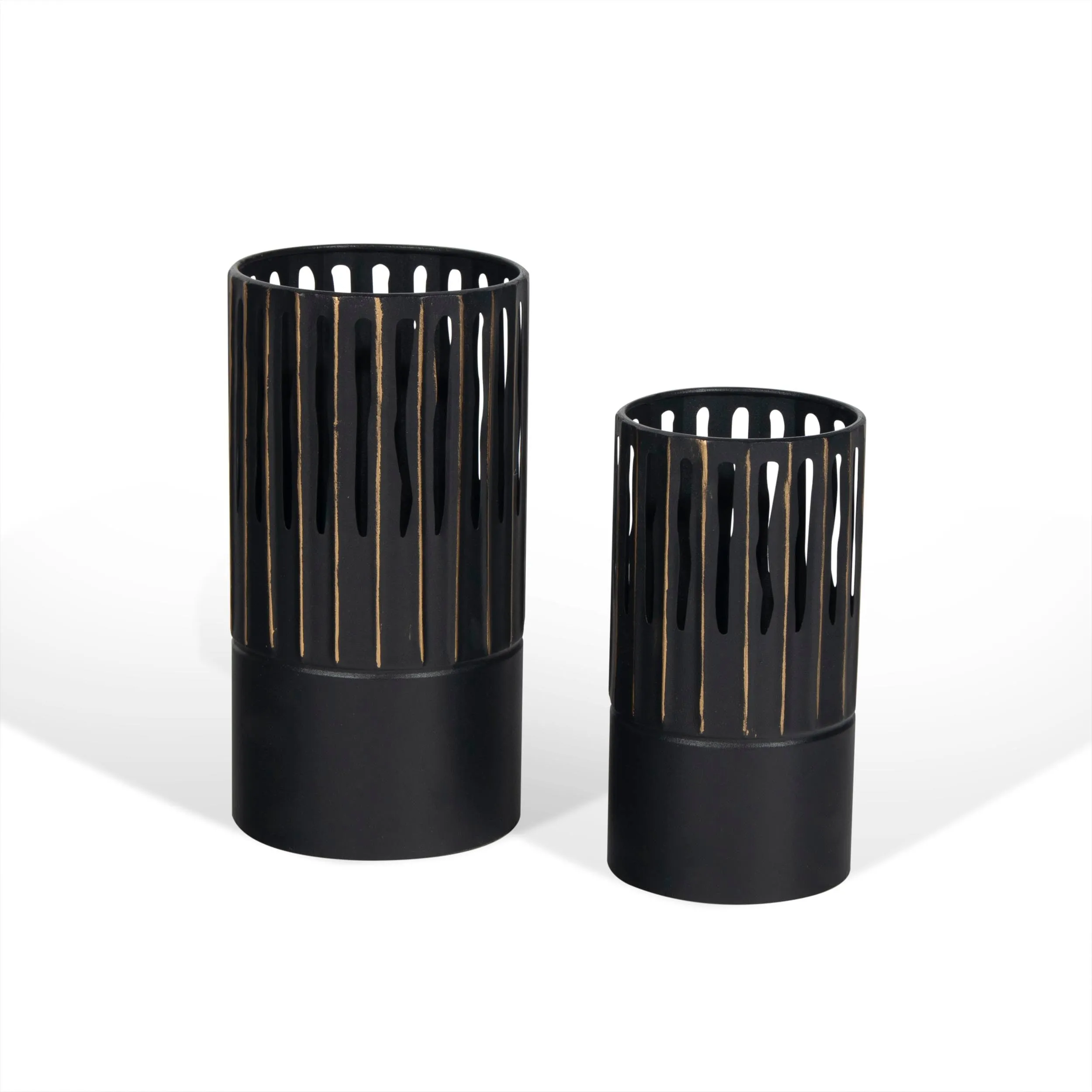 Unique cut outs and textureed vase, Set of 2