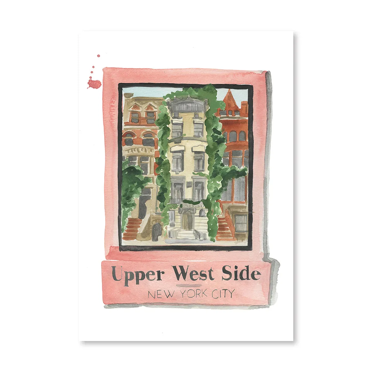Upper West Side NYC Matchbook Illustration Print