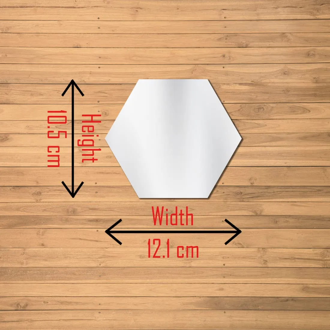WallDaddy Self Adhesive Mirror Wall Stickers | Pack of (9 Hexagon Silver) 3D Acrylic Decorative Mirror Stickers, Mirror for Wall | Home | Bedroom | Bathroom | Kitchen | Festivals Decoration