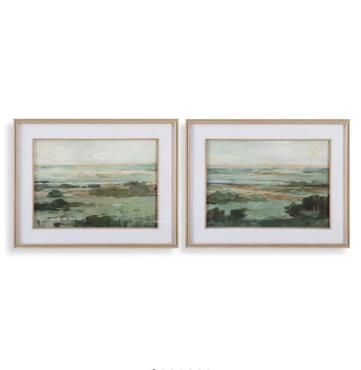 Warm Valley Framed Prints, Set of 2