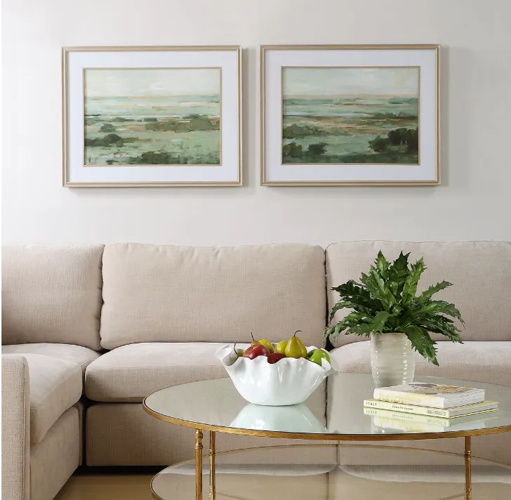 Warm Valley Framed Prints, Set of 2