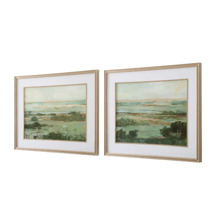 Warm Valley Framed Prints, Set of 2