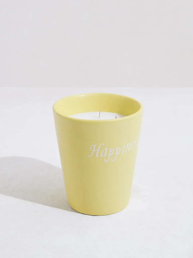 Westside Home Yellow Large Ceramic Candle