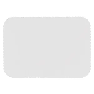White 14" x 19" Scallop Traymats, Pack of 1,000