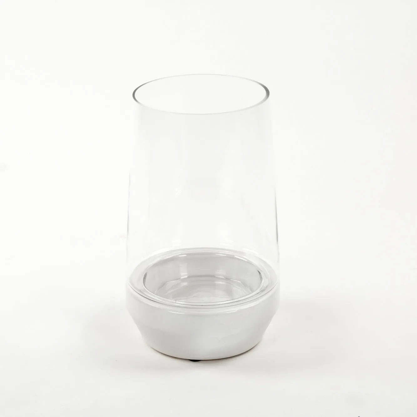 White Hurricane Vase (7283L A579) by Zentique