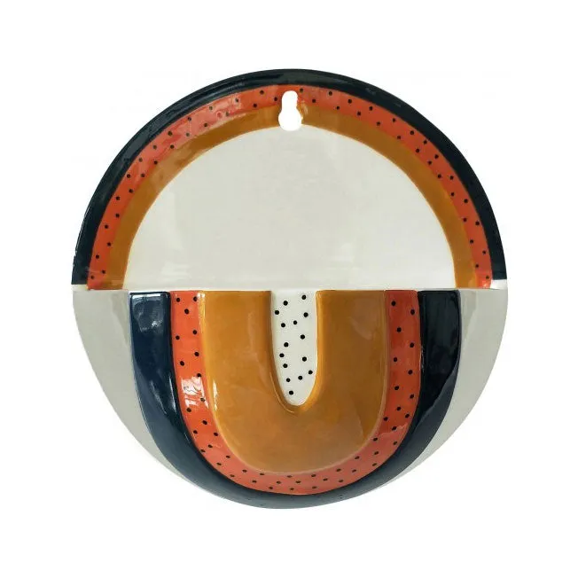 Woodstock Rainbow Dot Wall Planter - Blue/Terracotta