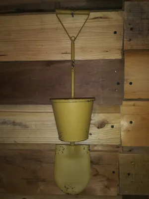 Wrought Iron Tool Planters-Yellow Shovel
