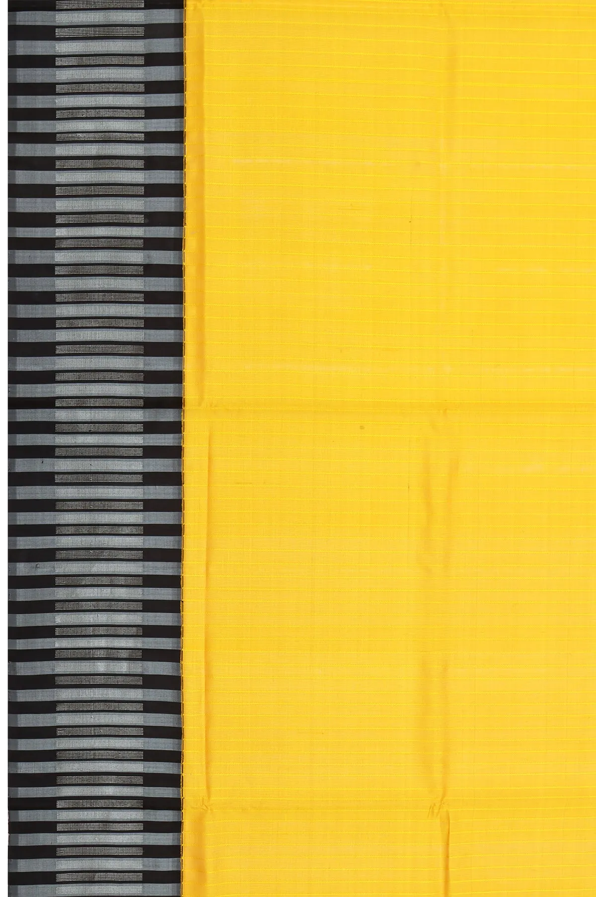 Yellow Soft Silk Saree with Black Blouse